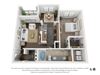 One Bed One Bath A2 Floor Plan at Villas at Stone Oak Ranch, Texas, 78727 at Villas at Stone Oak Ranch, Austin, 78727